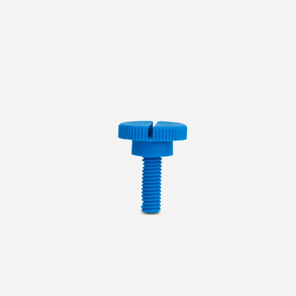 Deltec Knurled head screw blau long