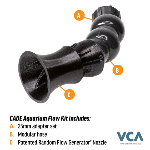 VCA CADE Aquarium Flow Kit – 1in Random Flow Generator