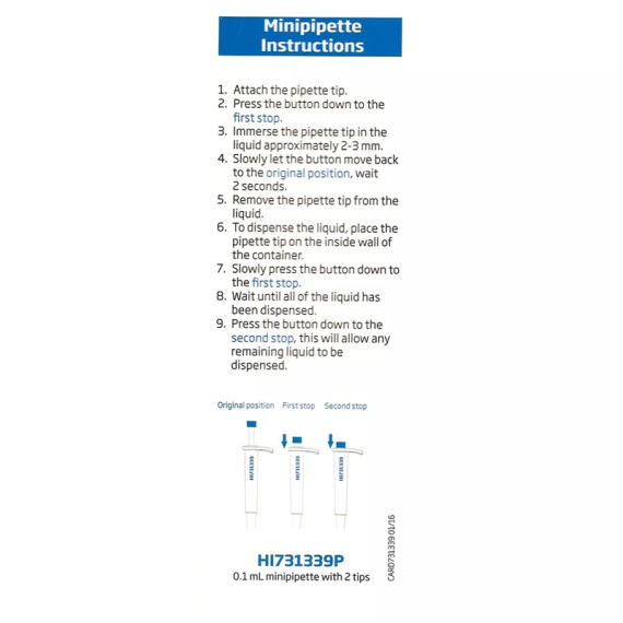 Hanna HI731339P Graduated Pipette